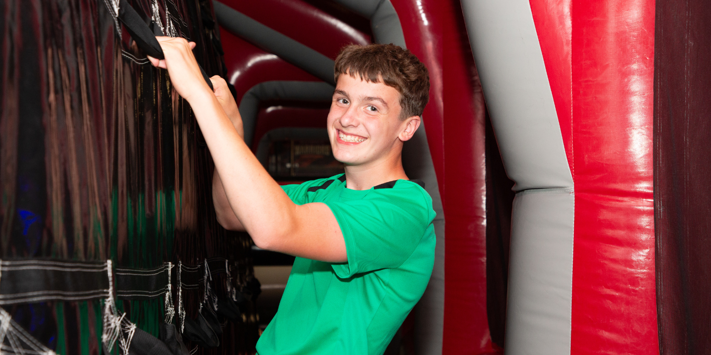 Ultimate Warriors - teenager on inflatable